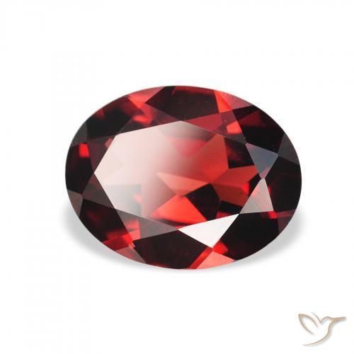 Granada Almandina Vermelho escuro Natural 1.84ct, oval, VVS-VS