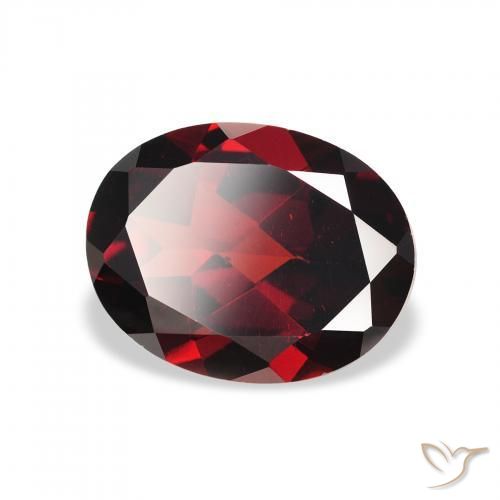 Granada Almandina Vermelho escuro Natural 2.07ct, oval, VVS-VS