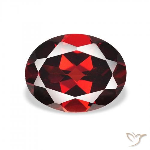 2.22ct Natural Vermelho escuro Granada Almandina, oval, VVS-VS
