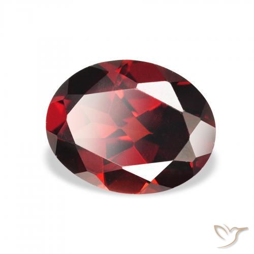 Granada Almandina Vermelho escuro Natural 2.22ct, oval, VVS-VS