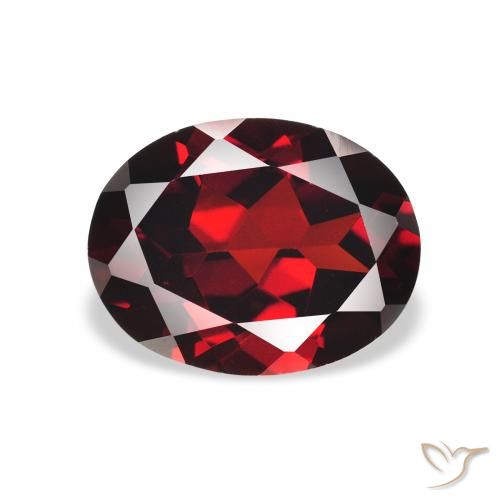 2.28ct Natural Vermelho escuro Granada Almandina, oval, VVS-VS