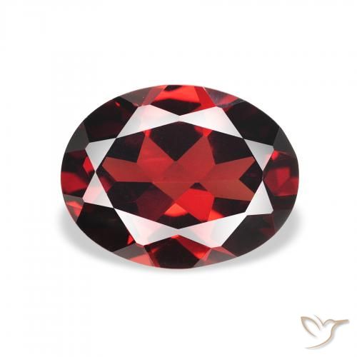 2.11ct Natural Vermelho escuro Granada Almandina, oval, VVS-VS