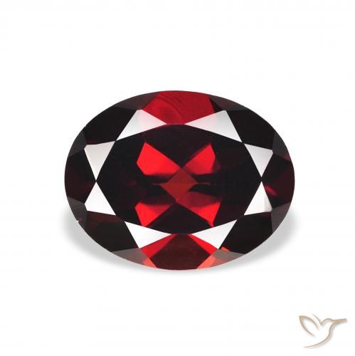 2.26ct Natural Vermelho escuro Granada Almandina, oval, VVS-VS