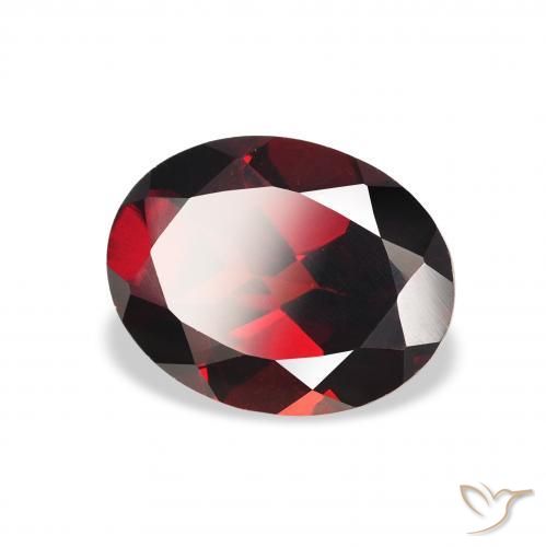 Granada Almandina Vermelho escuro Natural 2.26ct, oval, VVS-VS