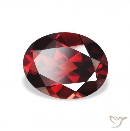 Granada Almandina Vermelho escuro Natural 2.35ct, oval, VVS-VS