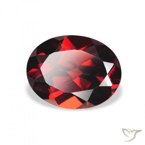 Granada Almandina Vermelho escuro Natural 2.33ct, oval, VVS-VS