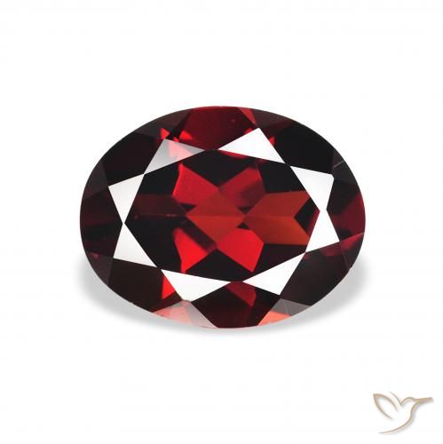 2.06ct Natural Vermelho Sangue Profundo Granada Almandina, oval, VVS-VS
