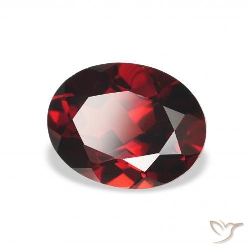 Granada Almandina Vermelho escuro Natural 2.37ct, oval, VVS-VS