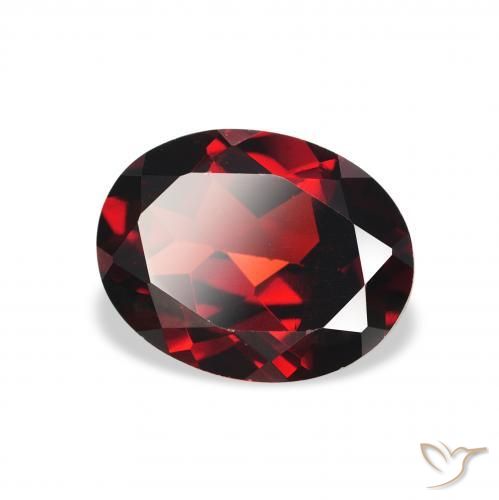 Granada Almandina Vermelho escuro Natural 2.15ct, oval, VVS-VS