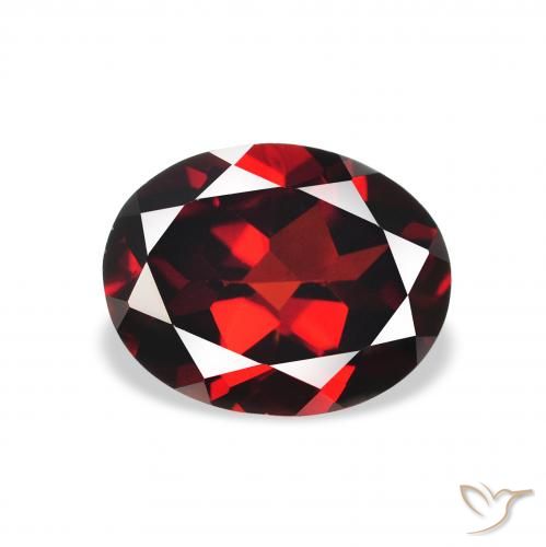 2.18ct Natural Vermelho escuro Granada Almandina, oval, VVS-VS