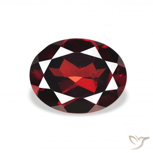 2.05ct Natural Vermelho escuro Granada Almandina, oval, VVS-VS