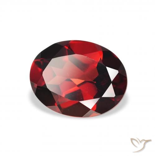 Granada Almandina Vermelho escuro Natural 2.05ct, oval, VVS-VS