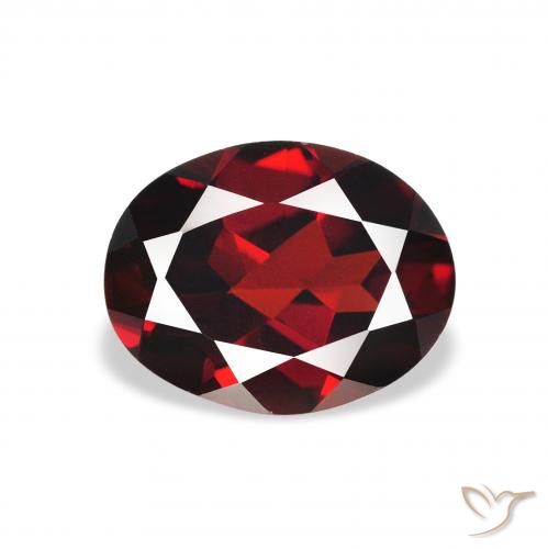 2.09ct Natural Vermelho escuro Granada Almandina, oval, VVS-VS