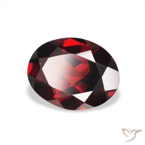 Granada Almandina Vermelho escuro Natural 2.09ct, oval, VVS-VS