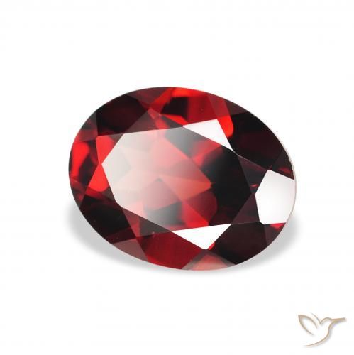 Granada Almandina Vermelho escuro Natural 2.15ct, oval, VS