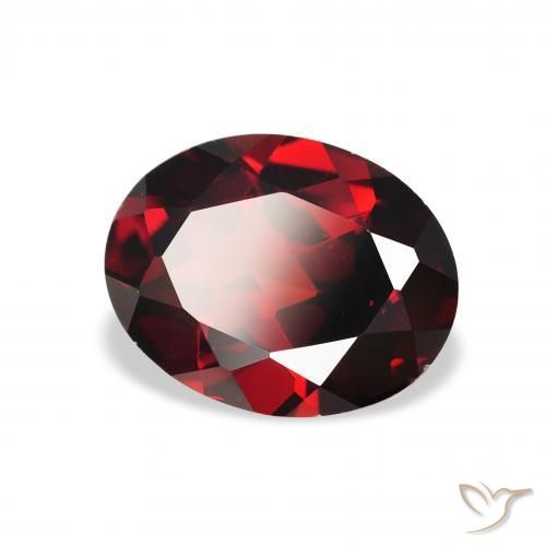 Granada Almandina Vermelho escuro Natural 2.19ct, oval, VS
