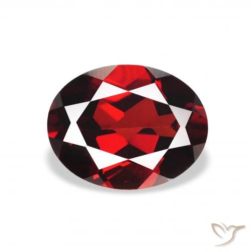 2.25ct Natural Vermelho escuro Granada Almandina, oval, VS