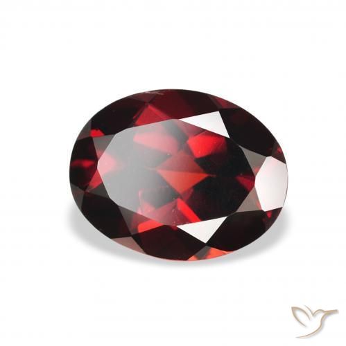 Granada Almandina Vermelho escuro Natural 2.13ct, oval, VS