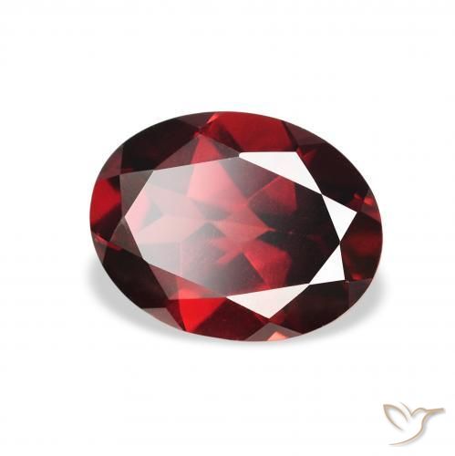 Granada Almandina Vermelho escuro Natural 2.15ct, oval, VS