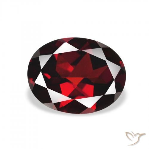 2.14ct Natural Vermelho escuro Granada Almandina, oval, VS