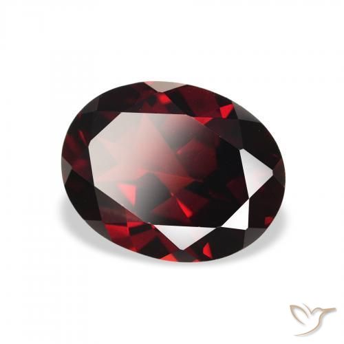 Granada Almandina Vermelho escuro Natural 2.14ct, oval, VS