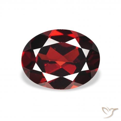 2.04ct Natural Vermelho escuro Granada Almandina, oval, VS