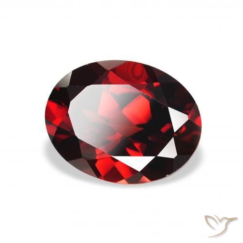 Granada Almandina Vermelho escuro Natural 2.46ct, oval, VS
