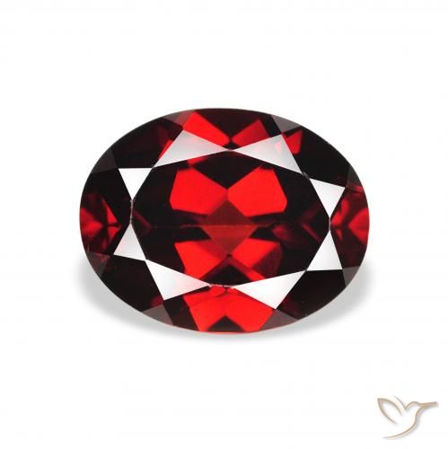 2.32ct Natural Vermelho escuro Granada Almandina, oval, VS