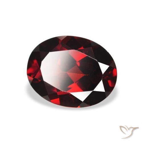 Granada Almandina Vermelho escuro Natural 2.32ct, oval, VS