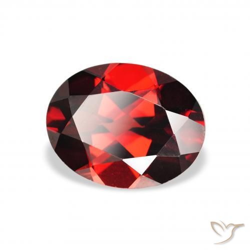Granada Almandina Vermelho escuro Natural 2.15ct, oval, VVS-VS
