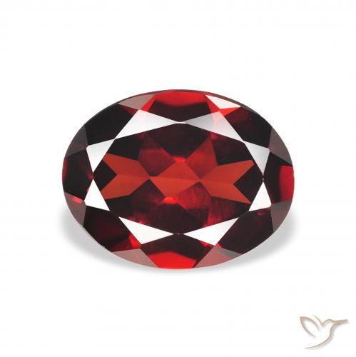 2.12ct Natural Vermelho escuro Granada Almandina, oval, VVS-VS