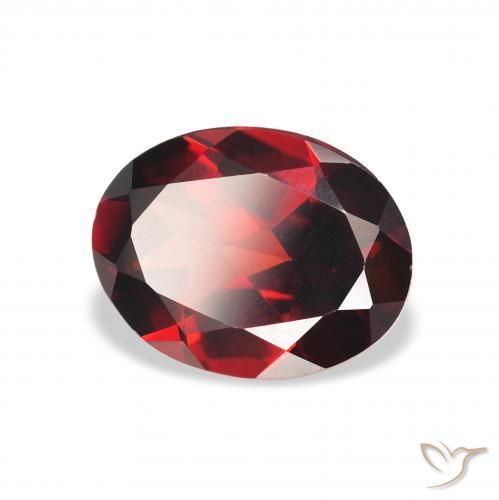 Granada Almandina Vermelho escuro Natural 2.12ct, oval, VVS-VS