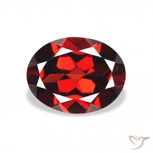 2.06ct Natural Vermelho escuro Granada Almandina, oval, VVS-VS