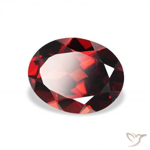 Granada Almandina Vermelho escuro Natural 2.06ct, oval, VVS-VS