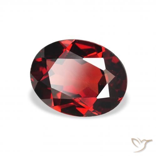 Granada Almandina Vermelho escuro Natural 1.94ct, oval, VVS-VS
