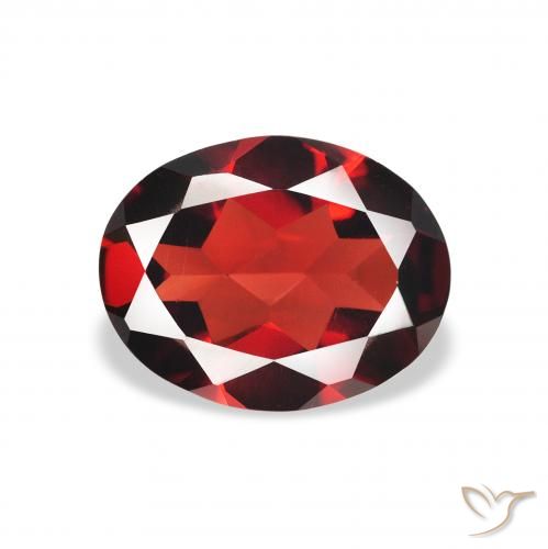 1.79ct Natural Vermelho escuro Granada Almandina, oval, VVS-VS