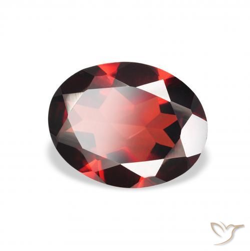 Granada Almandina Vermelho escuro Natural 1.79ct, oval, VVS-VS