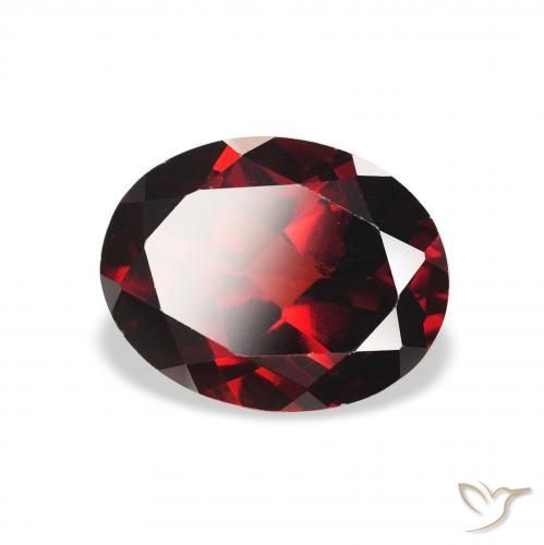 Granada Almandina Vermelho escuro Natural 2.23ct, oval, VVS-VS