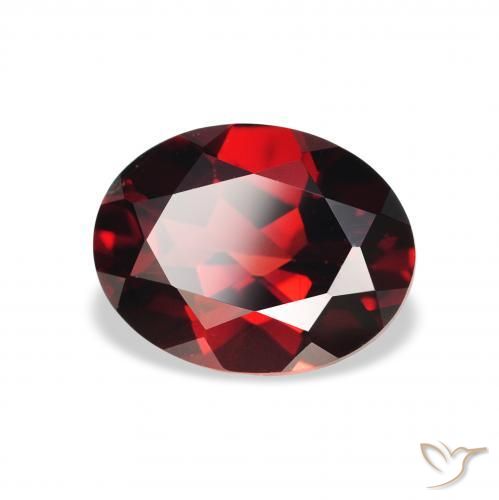 Granada Almandina Vermelho escuro Natural 2.44ct, oval, VS
