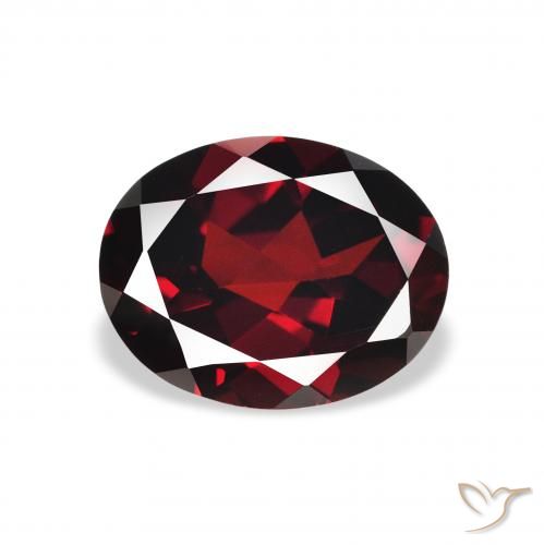 2.32ct Natural Vermelho escuro Granada Almandina, oval, VVS-VS