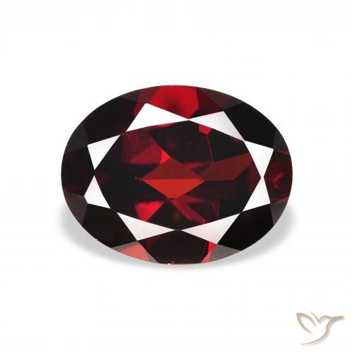 2.05ct Natural Vermelho escuro Granada Almandina, oval, VVS-VS
