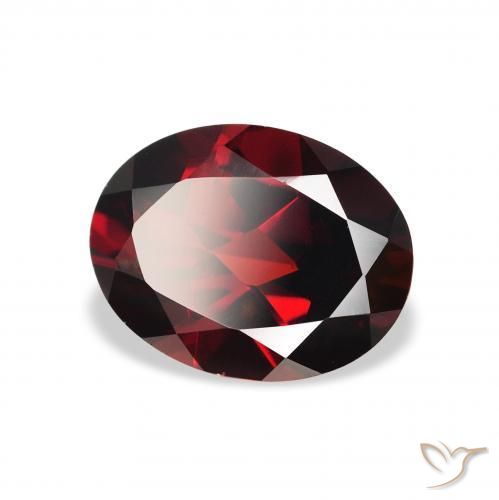 Granada Almandina Vermelho escuro Natural 2.05ct, oval, VVS-VS