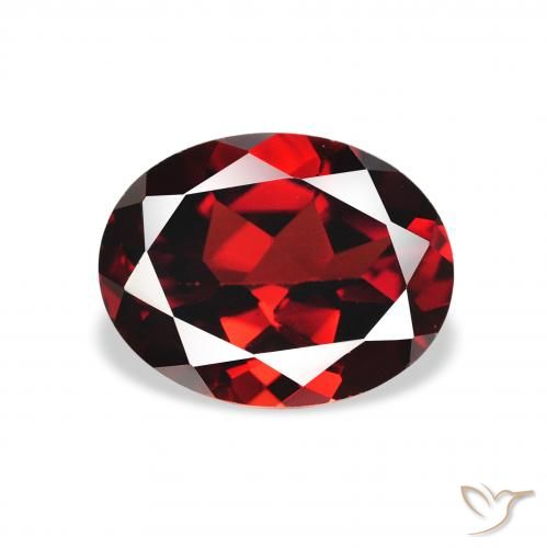 2.22ct Natural Vermelho escuro Granada Almandina, oval, VVS-VS