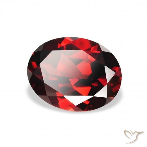 Granada Almandina Vermelho escuro Natural 2.22ct, oval, VVS-VS