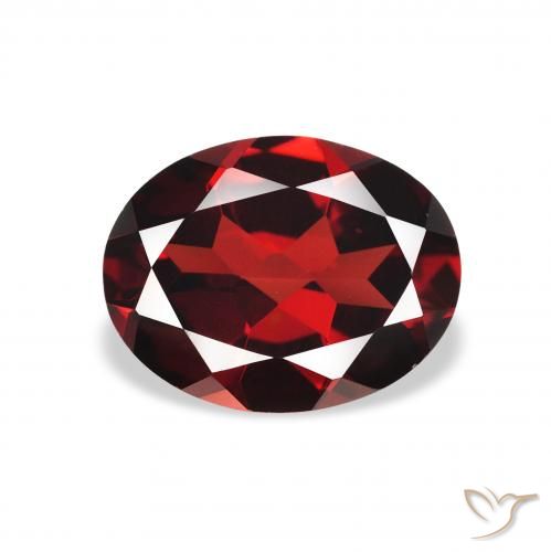 2.05ct Natural Vermelho escuro Granada Almandina, oval, VVS-VS