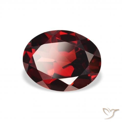 Granada Almandina Vermelho escuro Natural 2.05ct, oval, VVS-VS