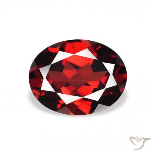2.16ct Natural Vermelho escuro Granada Almandina, oval, VVS-VS