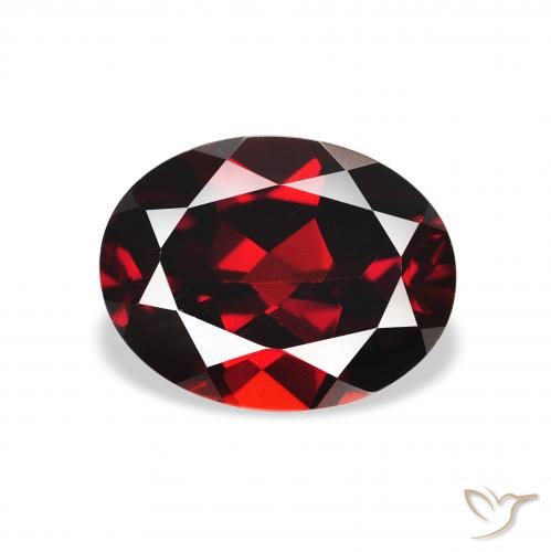 2.37ct Natural Vermelho escuro Granada Almandina, oval, VVS-VS