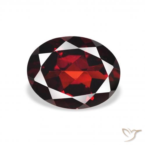 2.18ct Natural Vermelho escuro Granada Almandina, oval, VVS-VS