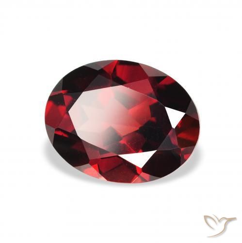 Granada Almandina Vermelho escuro Natural 2.32ct, oval, VS